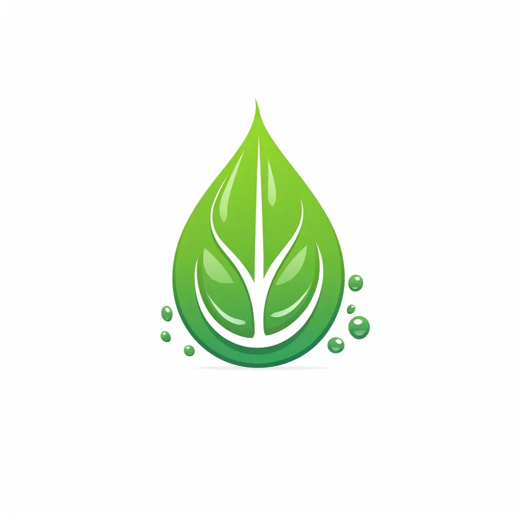 Eco-friendly cleaning product line logo with green leaf and water droplet - Image 2