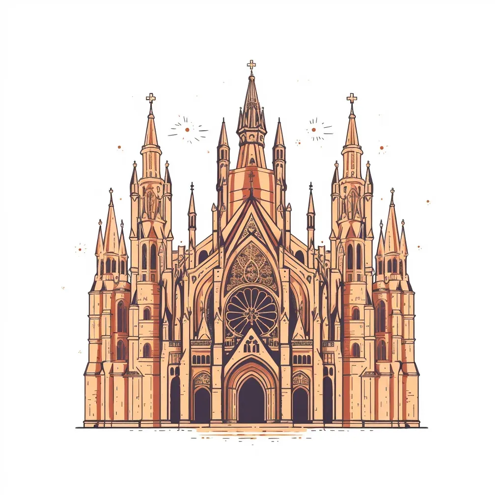 Gothic Architecture Tour Emblem Logo - Image 2