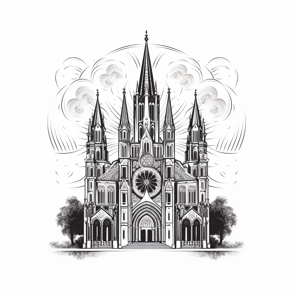 Gothic Architecture Tour Emblem Logo - Image 3