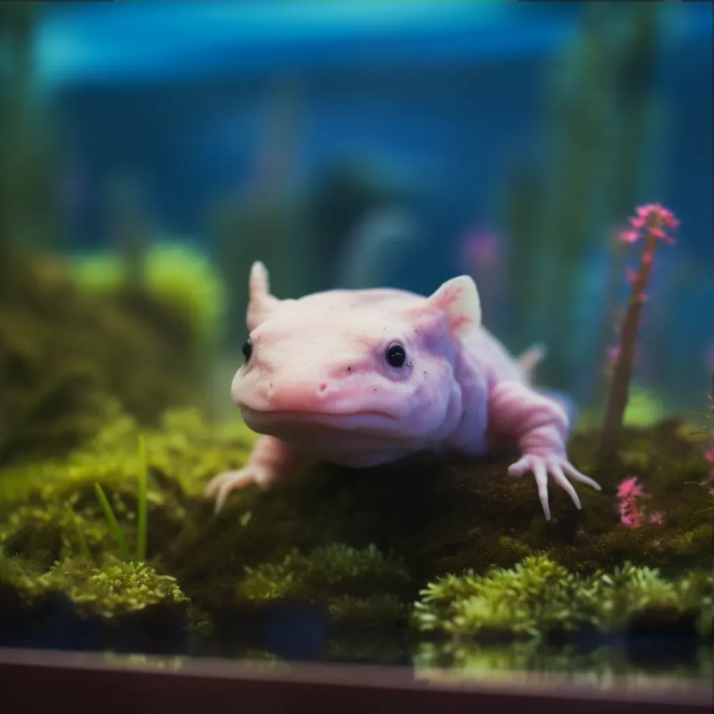 Graceful axolotl in aquarium - Image 3