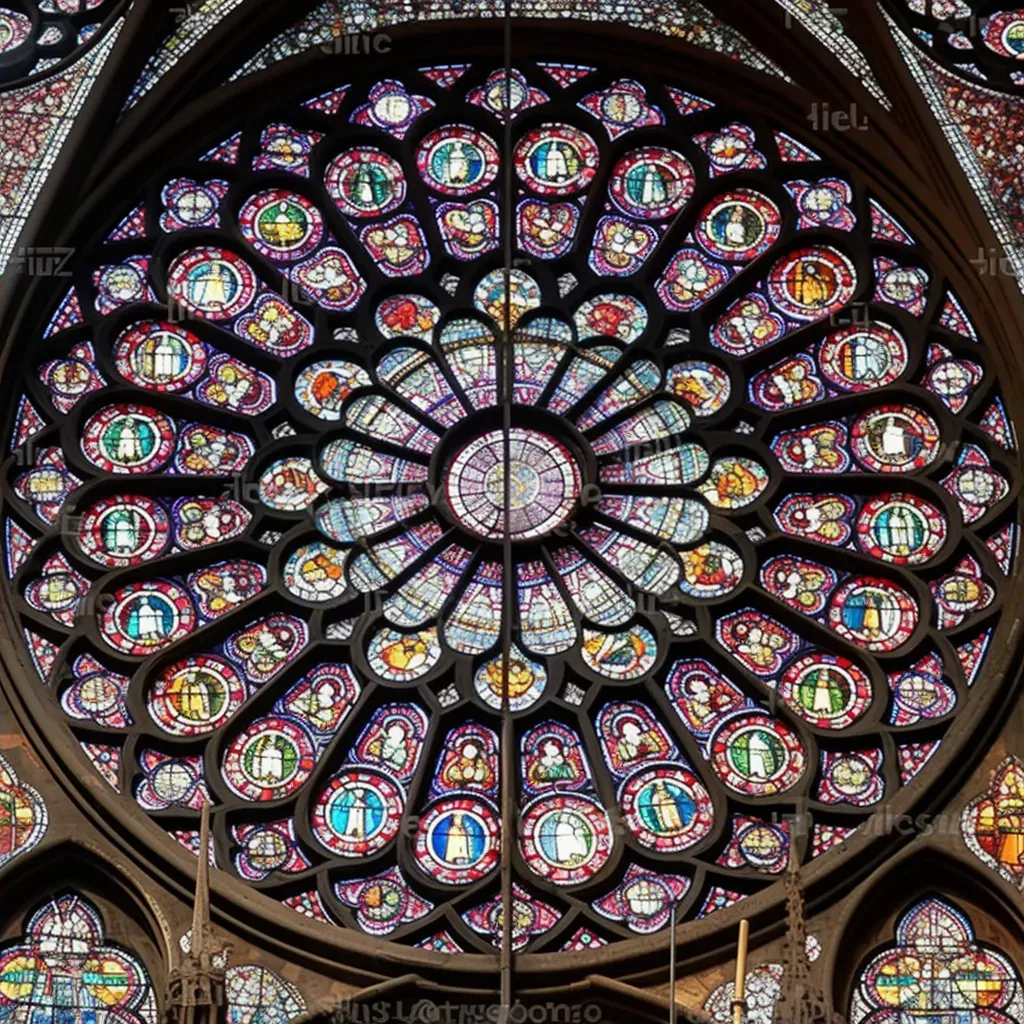 Gothic stained glass rosettes - Image 2