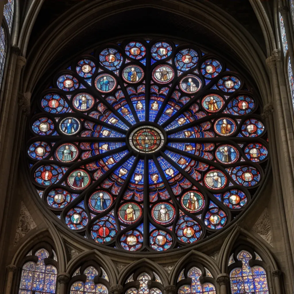 Gothic stained glass rosettes - Image 3