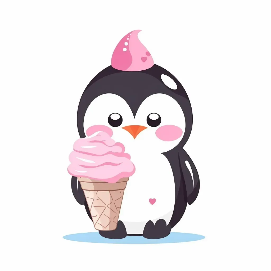 Frozen Yogurt Shop with Cute Penguin - Image 1