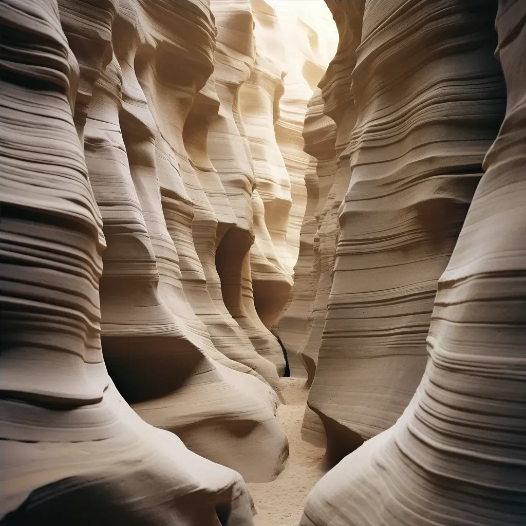 Sandstone formations with smooth, flowing lines sculpted by natural elements - Image 4