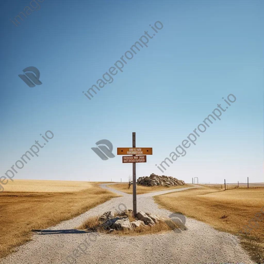 Single street signpost in countryside crossroads shot on Fujifilm X-T4 - Image 1