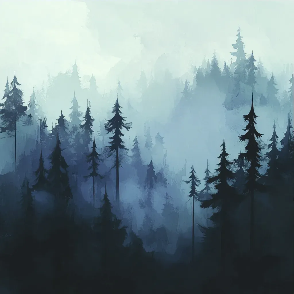 Foggy Forest in Low Poly