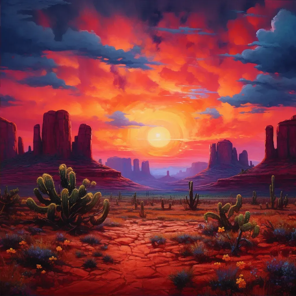 Arizona desert sunset landscape - Image 2