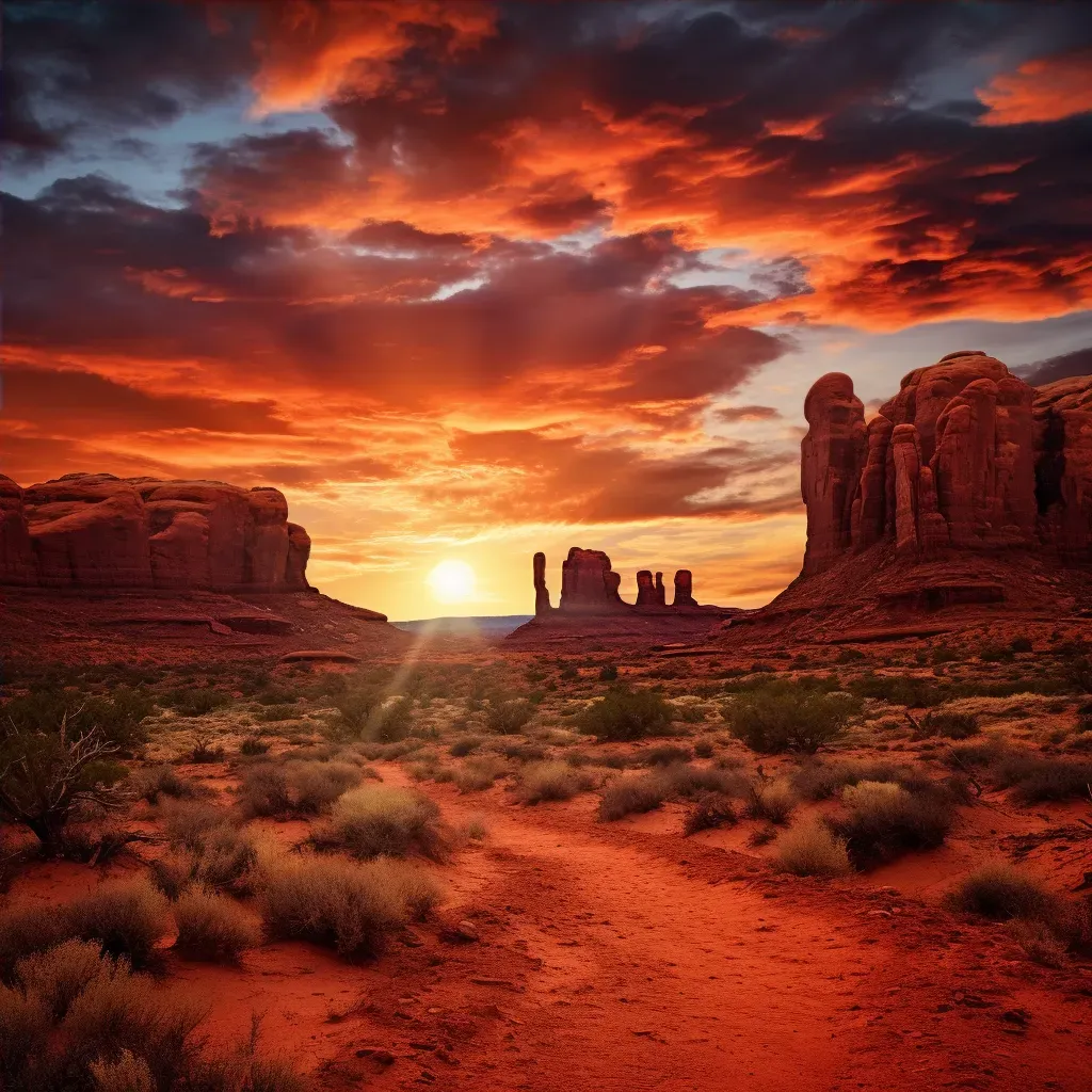 Arizona Desert Sunset Landscape