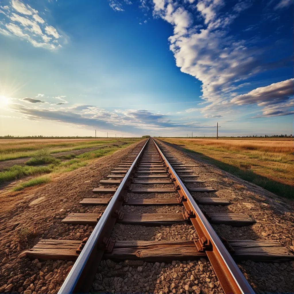 railroad tracks converging - Image 1