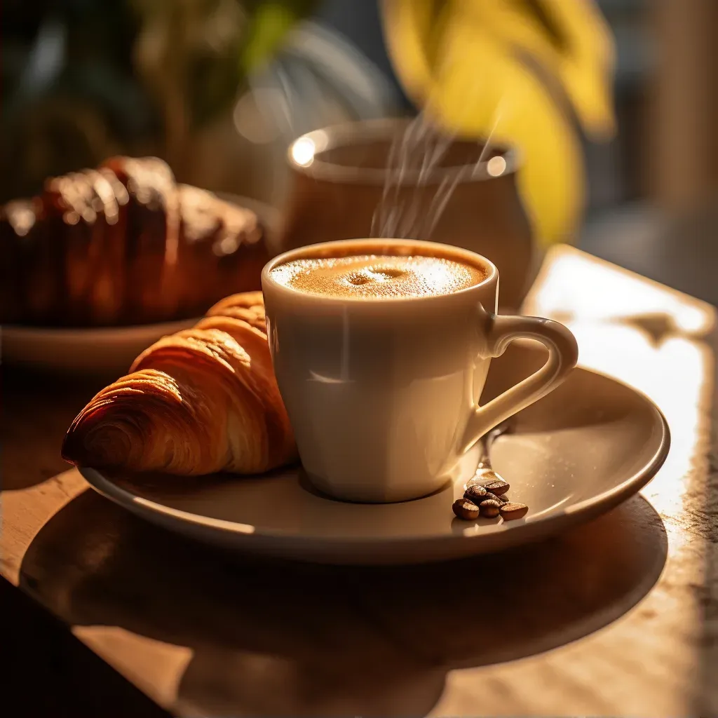 Morning Espresso and Croissant