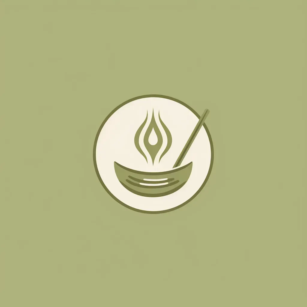 Minimalist matcha whisk logo in green and white - Image 3