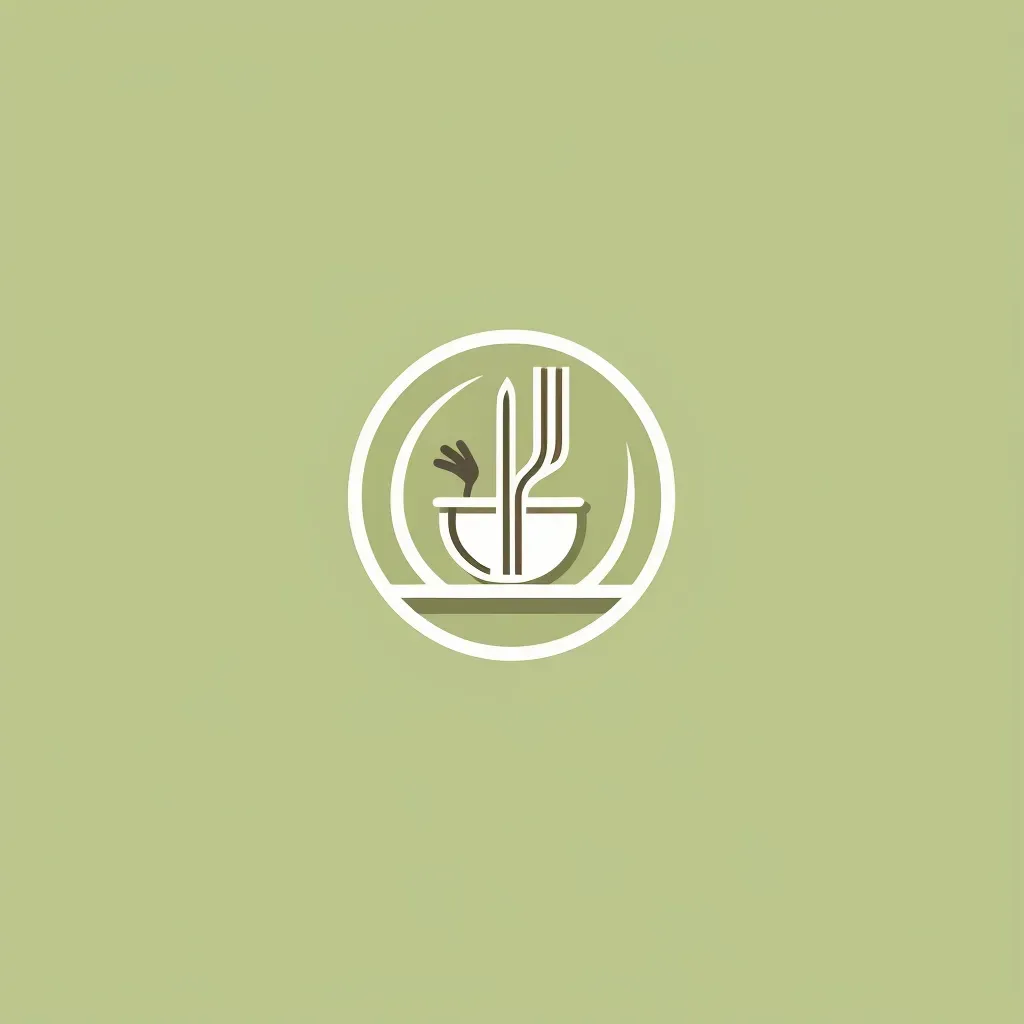 Minimalist matcha whisk logo in green and white - Image 4