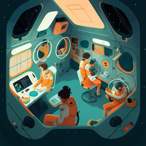 Interior of a spacecraft with zero gravity crew - Image 3