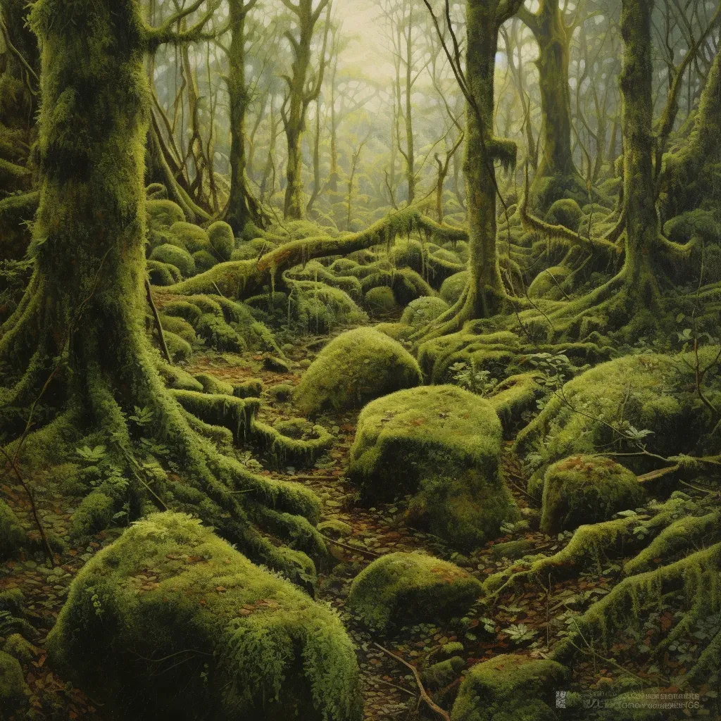 Soft moss texture on an ancient forest floor - Image 4