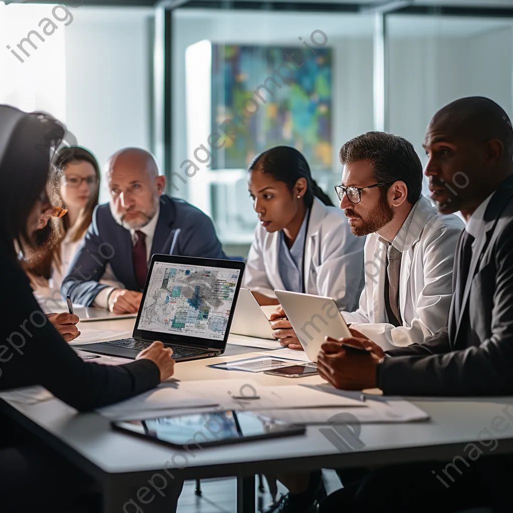 Medical professionals discussing in conference room - Image 2