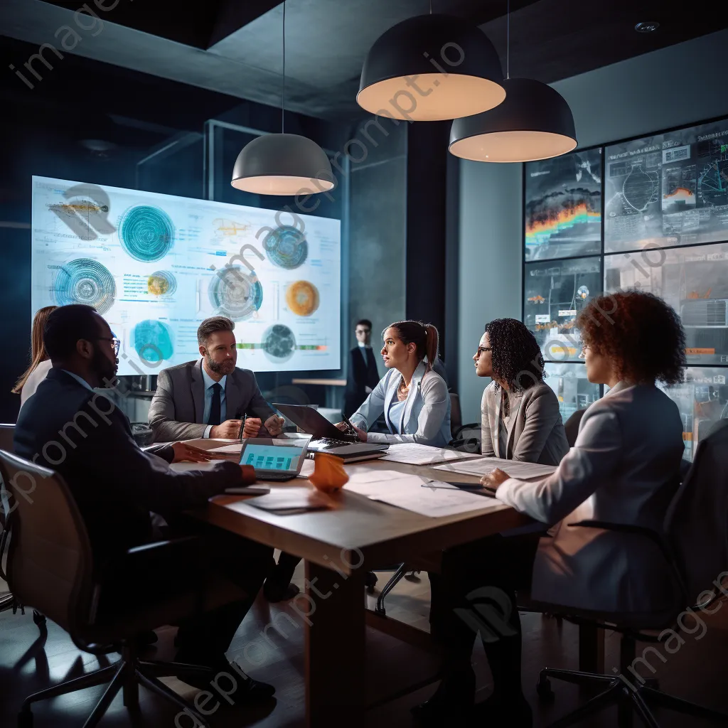 Medical professionals discussing in conference room - Image 3