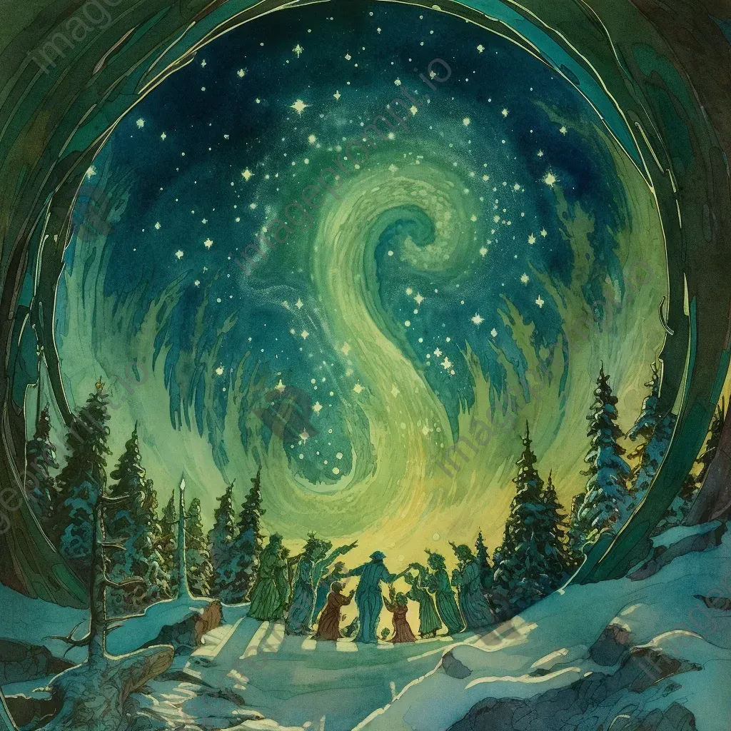 Northern Lights with vibrant dancing colors - Image 3