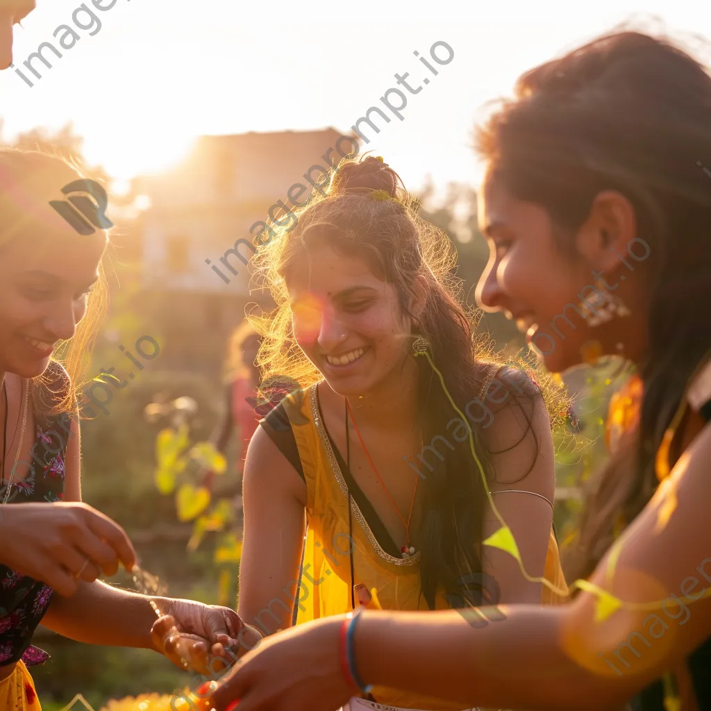 Female-led team collaborating on a community project outdoors - Image 4