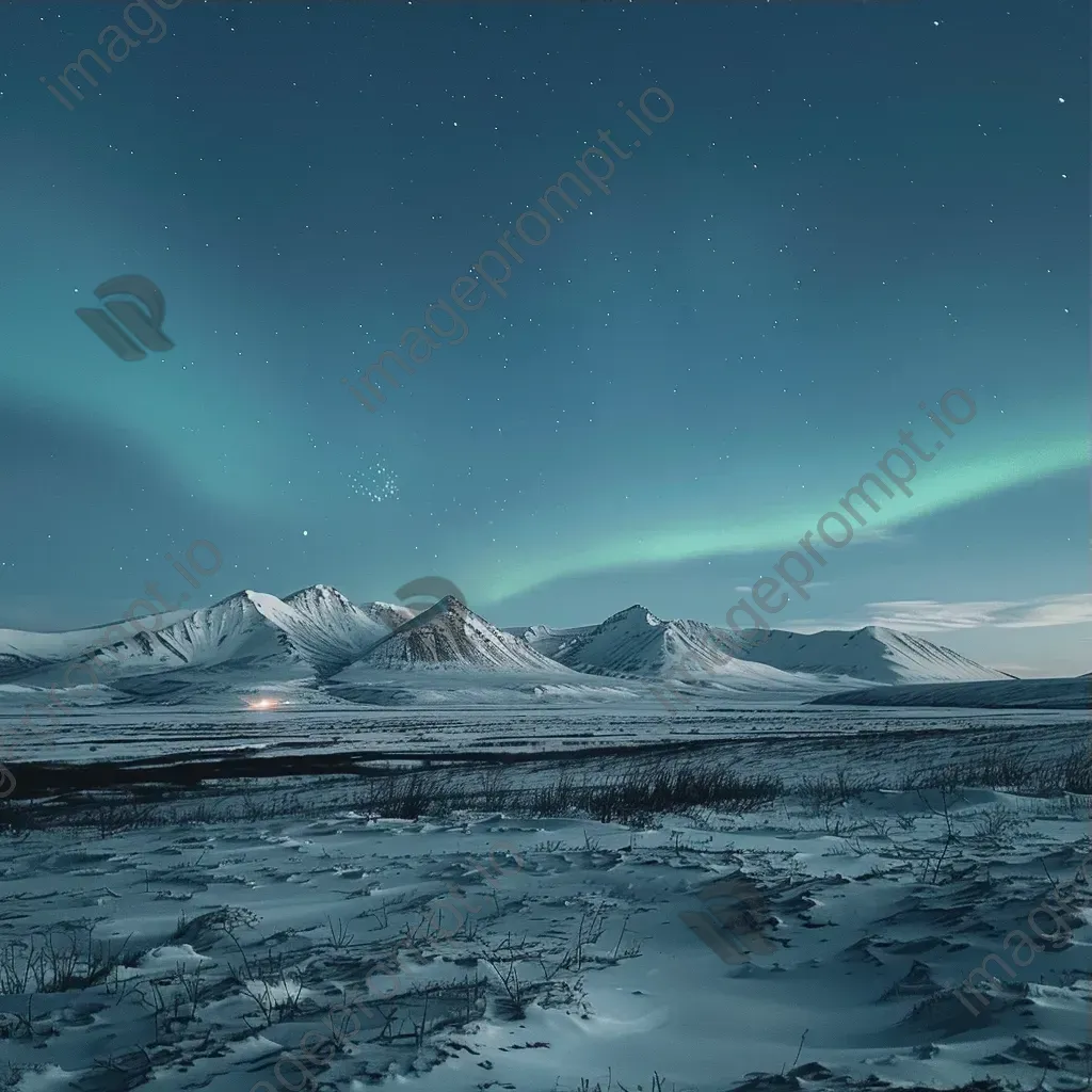 Aurora borealis over arctic tundra - Image 3