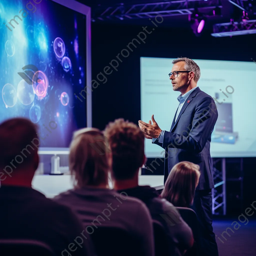 Scientist presenting at pharmaceutical conference - Image 4