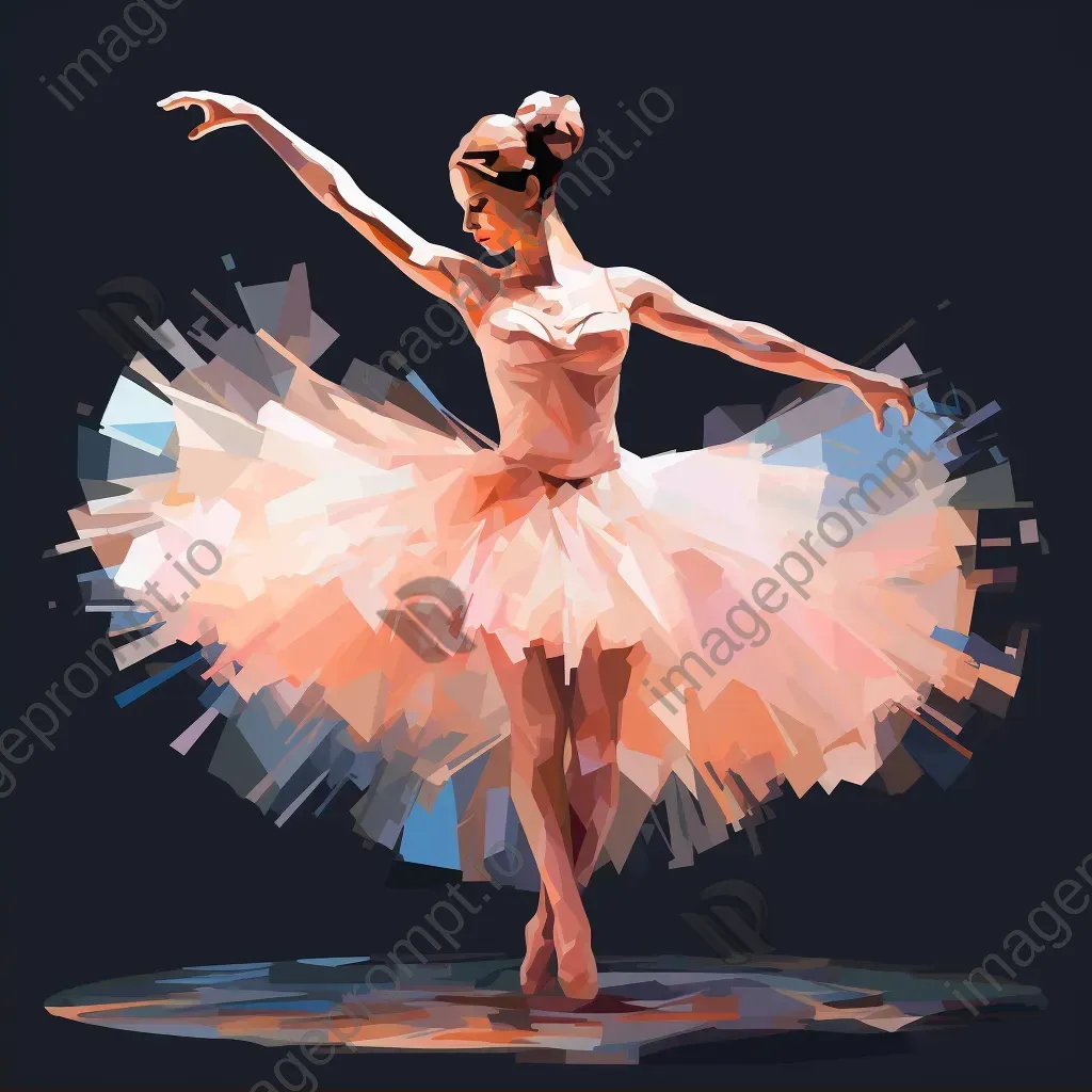 Low poly style ballerina