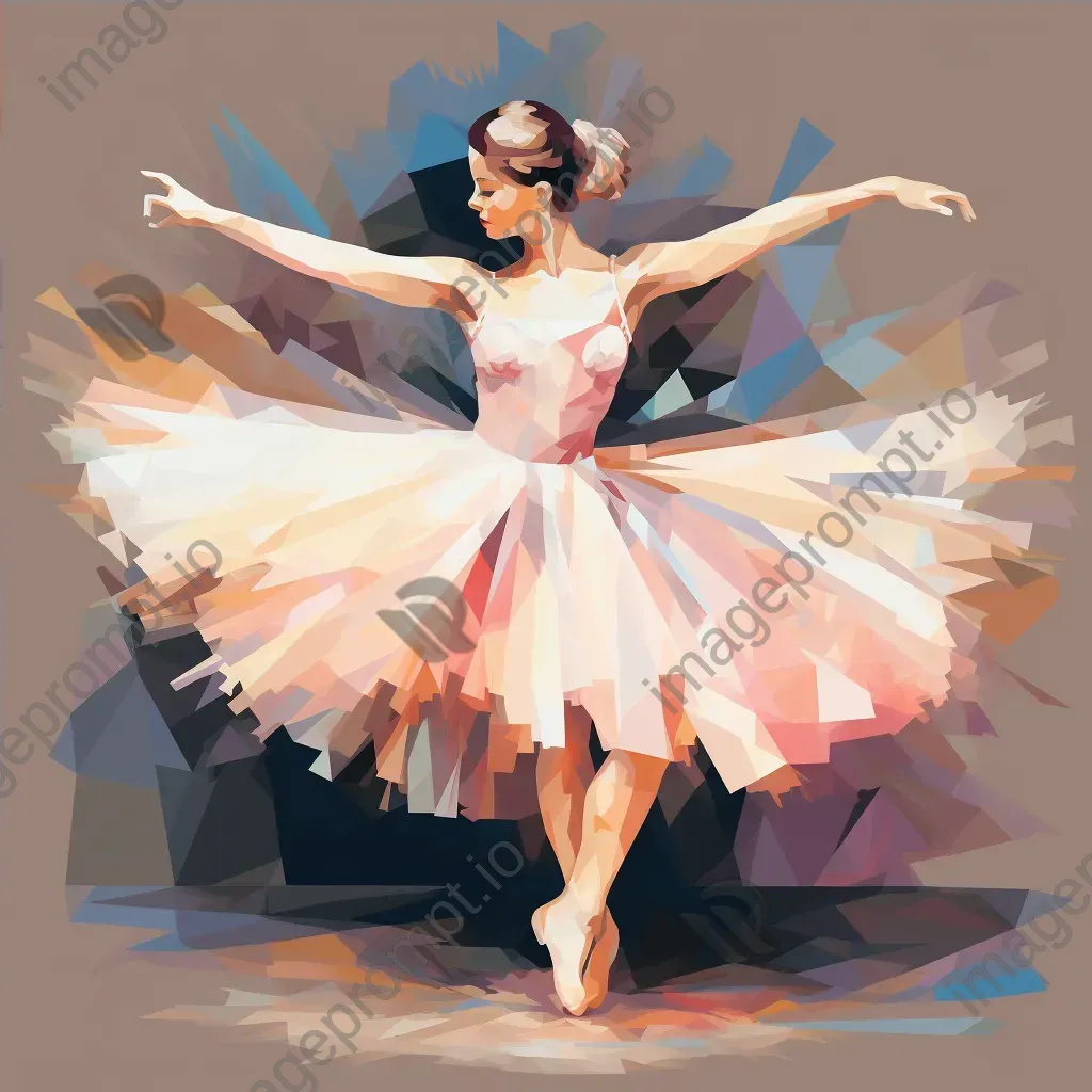 Low poly style ballerina