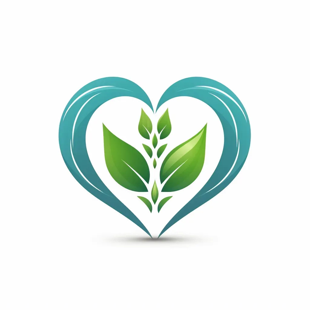 Heart and leaf logo for health app - Image 1