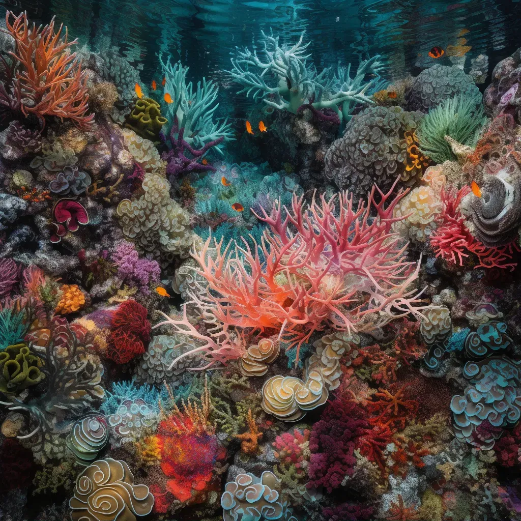 Coral Reef with Vibrant Sea Creatures