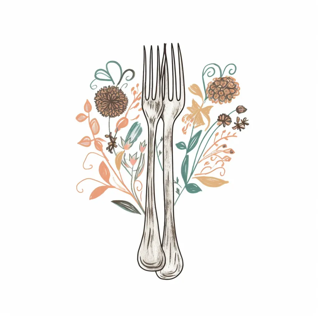 Whimsical Spoon & Fork Logo for Culinary Blog