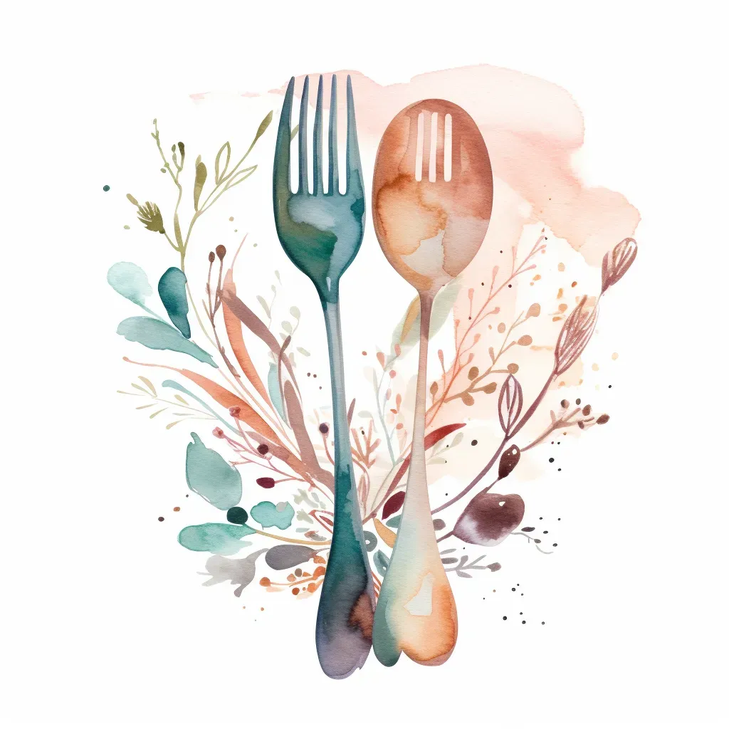 Whimsical Spoon & Fork Logo for Culinary Blog - Image 3