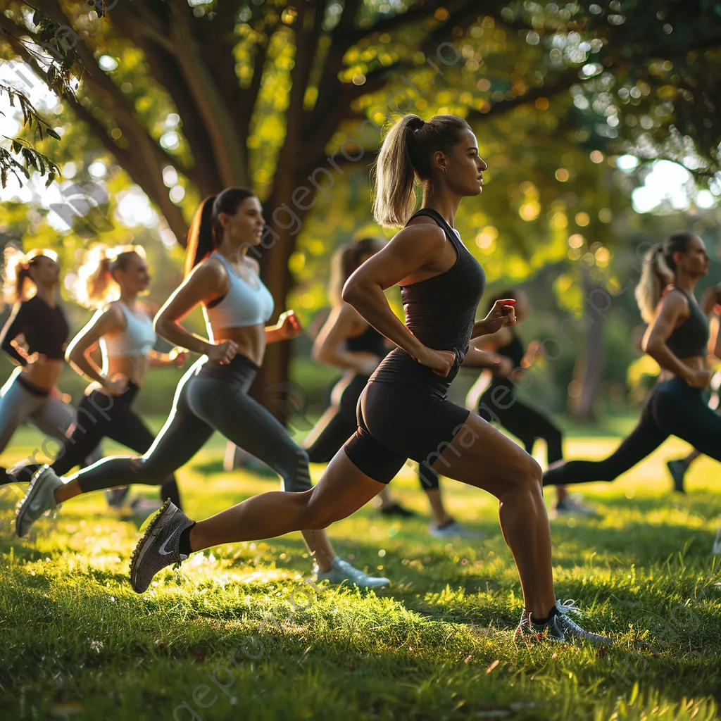 Participants engaging in an outdoor fitness class surrounded by nature. - Image 2