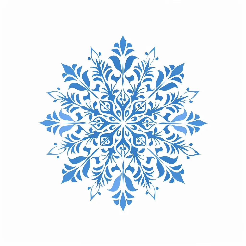 Monochrome snowflake design logo - Image 1