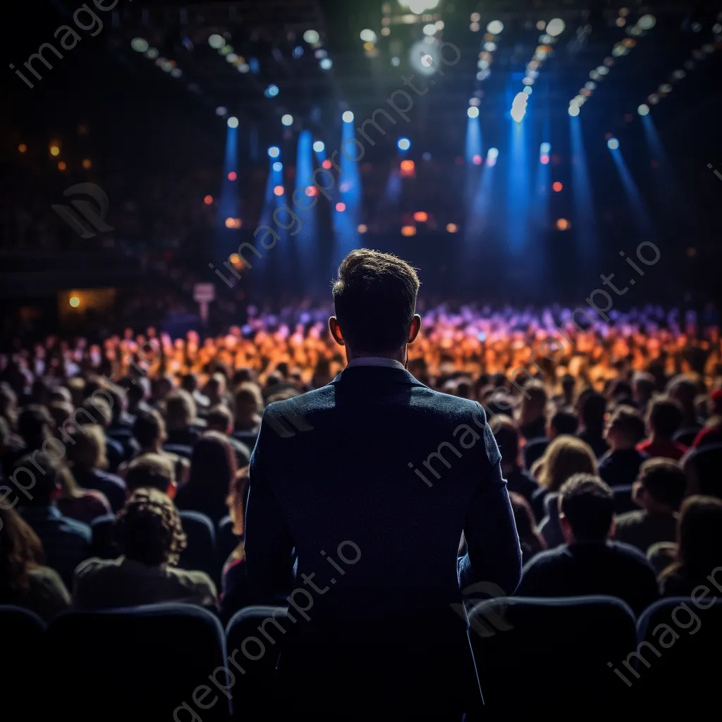 Keynote speaker on stage with an attentive audience - Image 2