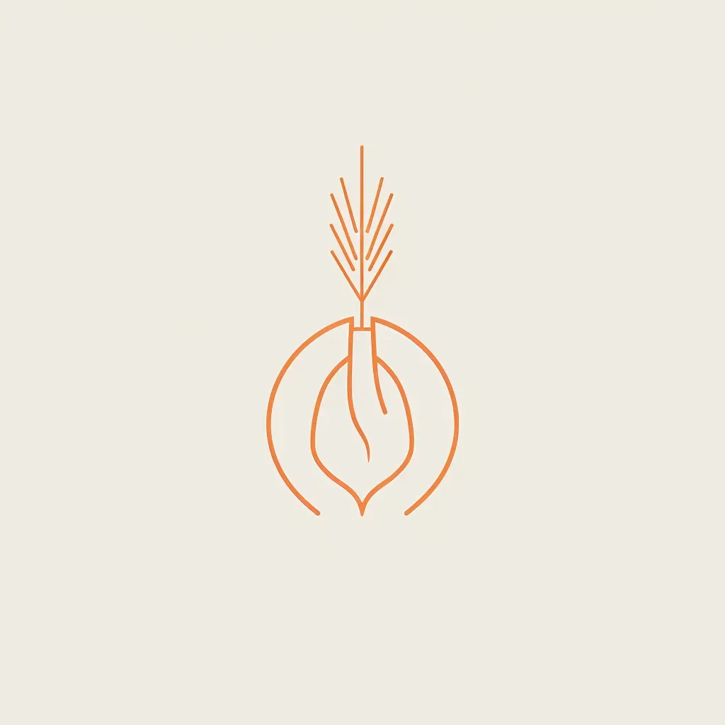 Logo for a vegetarian restaurant with a stylized carrot icon in orange and white colors on a light grid background - Image 2