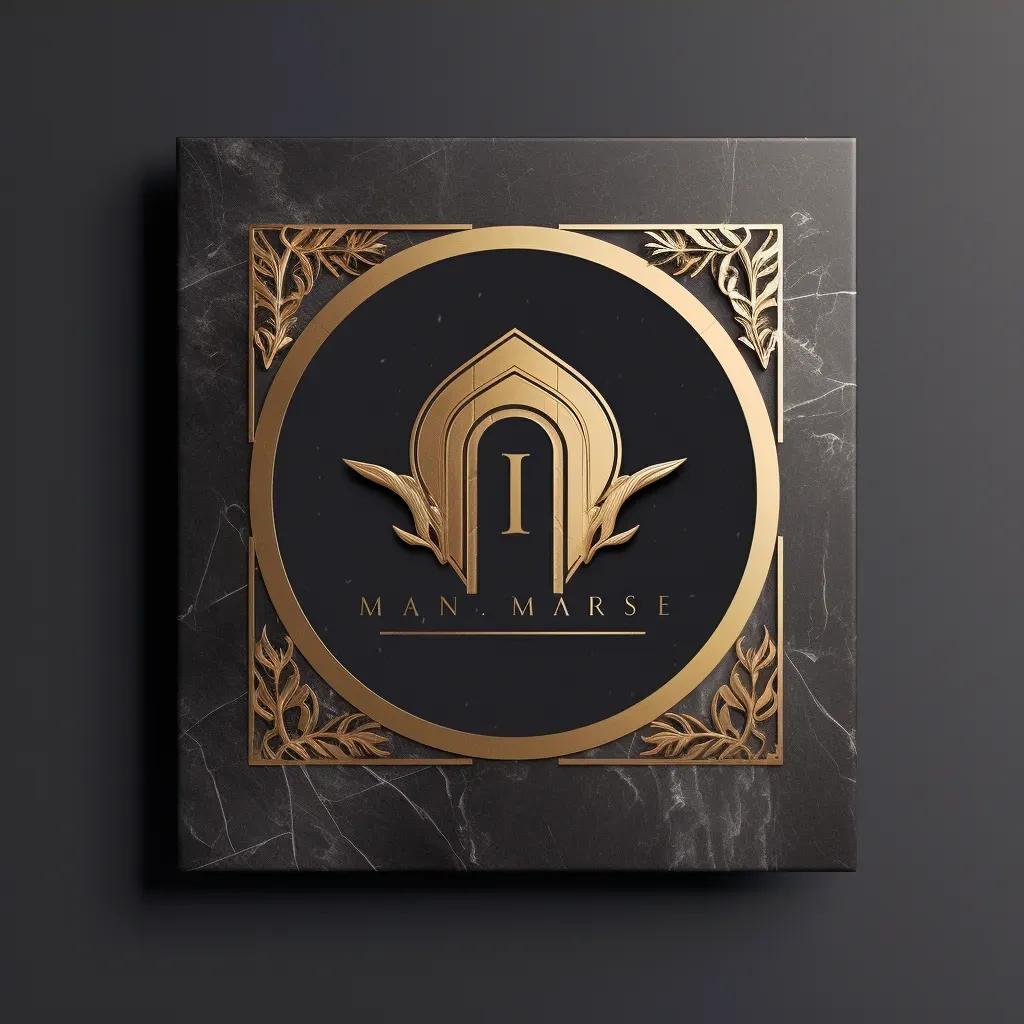 Elegant and luxurious logo design with house icon in gold and black colors - Image 3