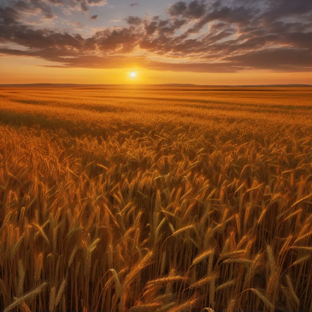 golden wheat field lines - Image 1