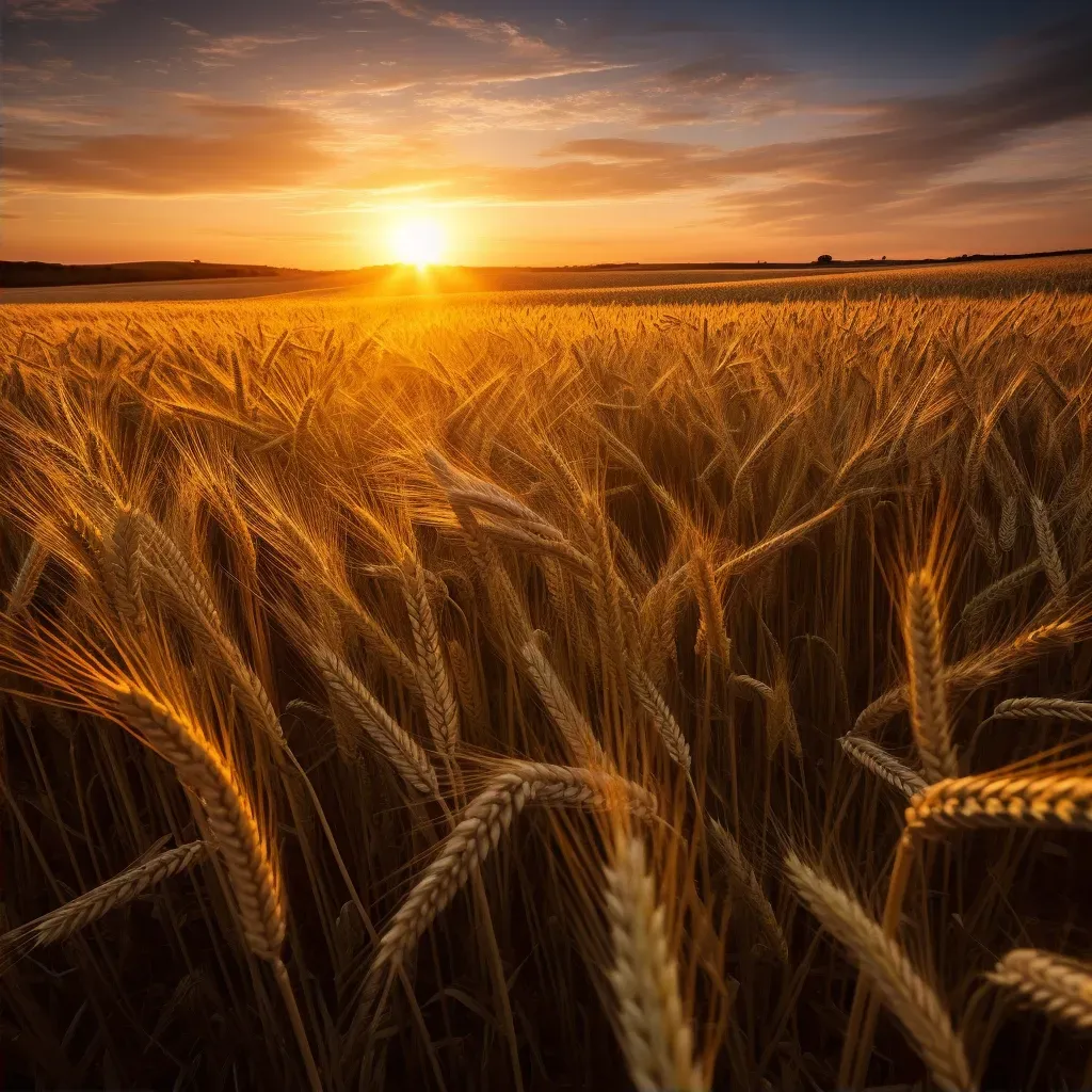 golden wheat field lines - Image 2