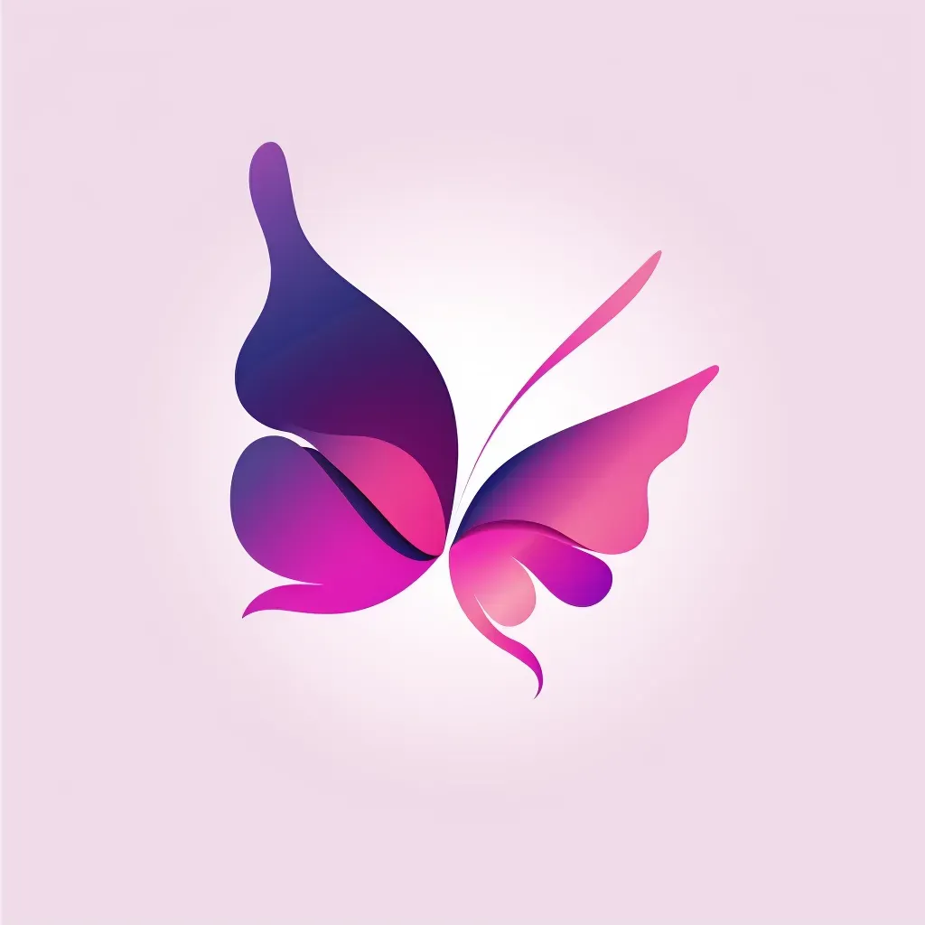 minimalist abstract butterfly shape logo - Image 2