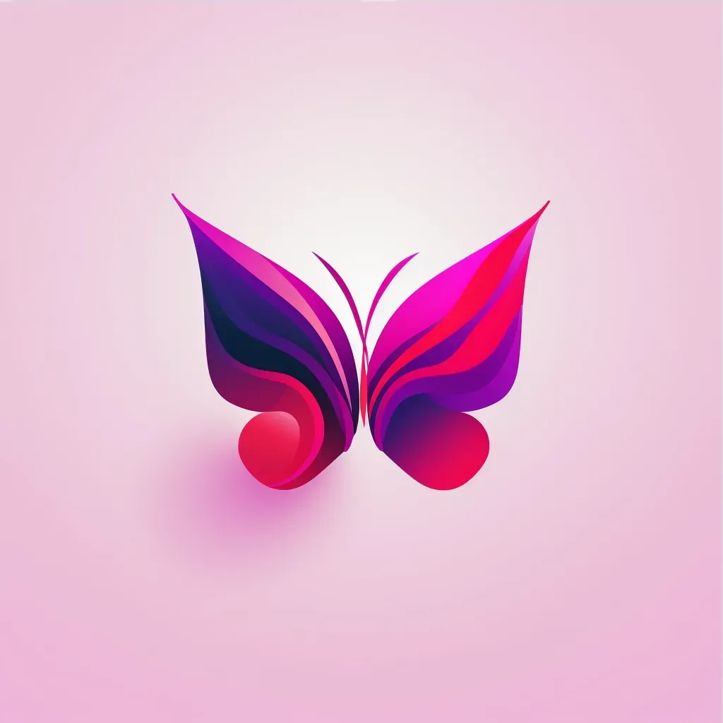 minimalist abstract butterfly shape logo - Image 3