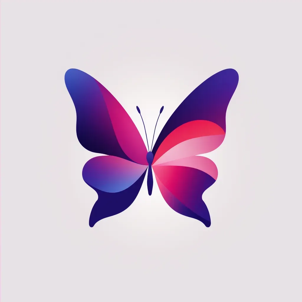 minimalist abstract butterfly shape logo - Image 4