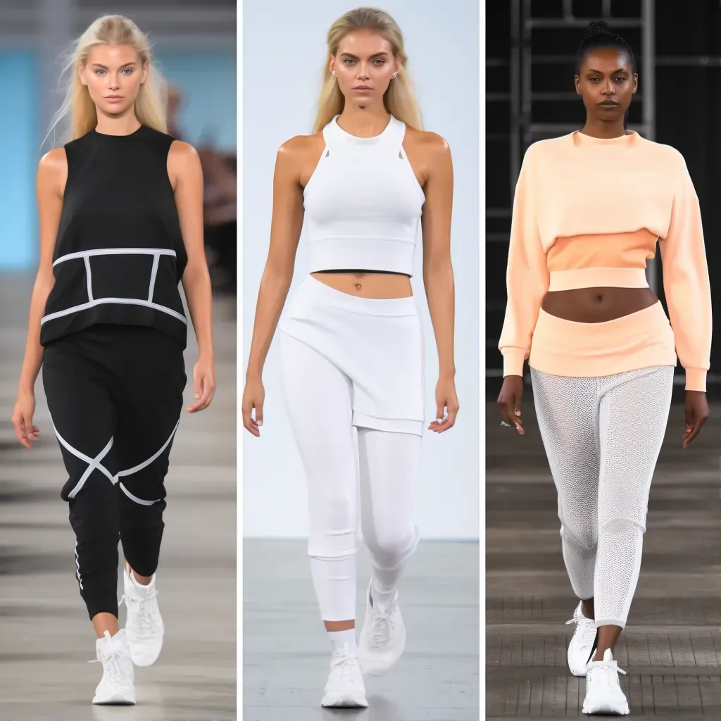 Athleisure sporty chic runway scene - Image 1