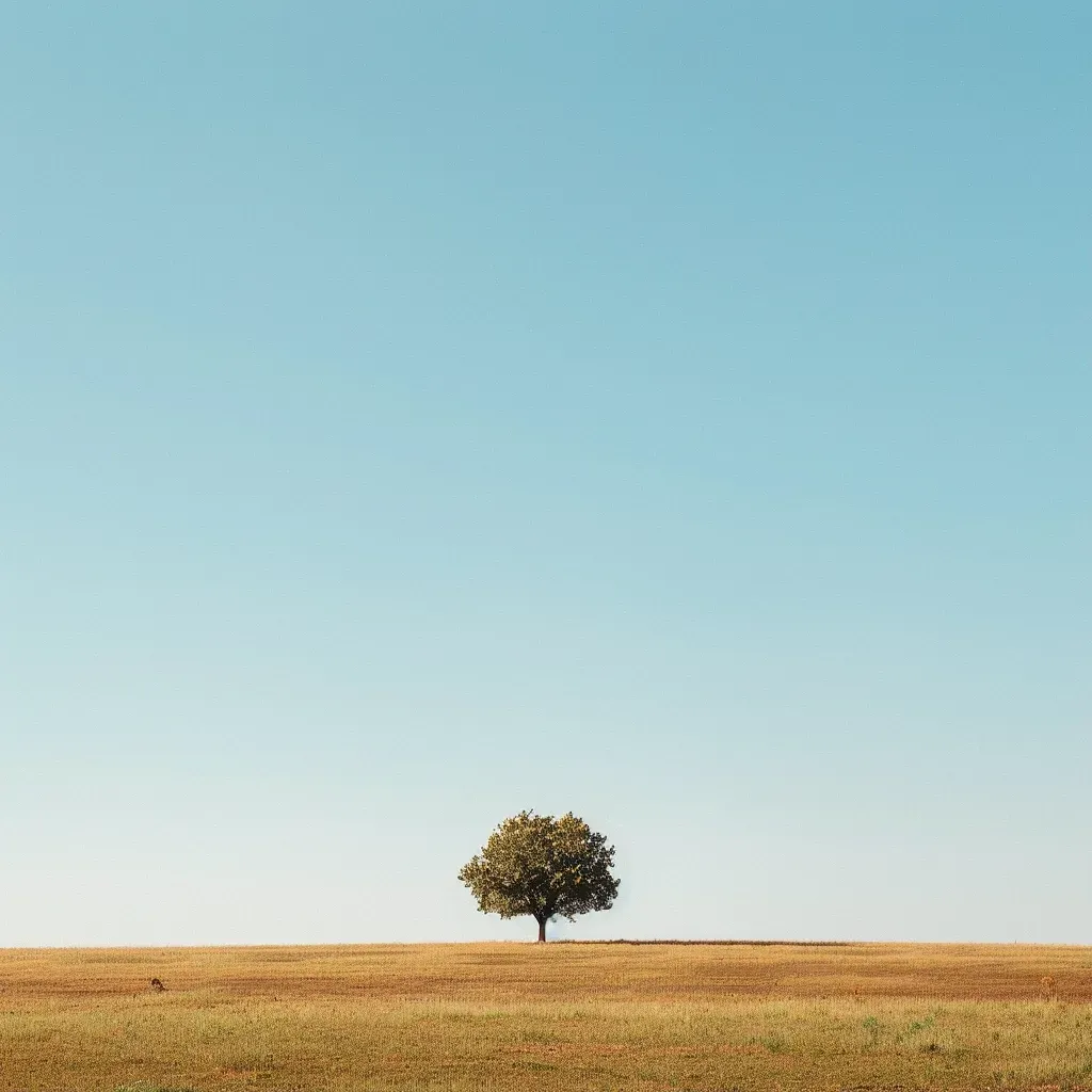 lonely tree open field - Image 1