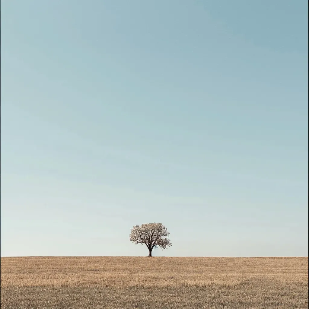 Lonely Tree in an Open Field