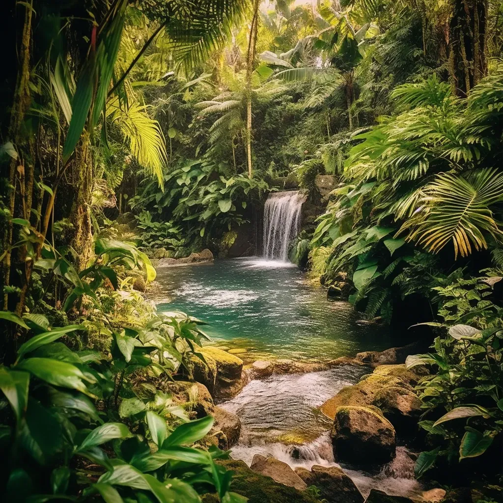 Tropical Waterfall Oasis