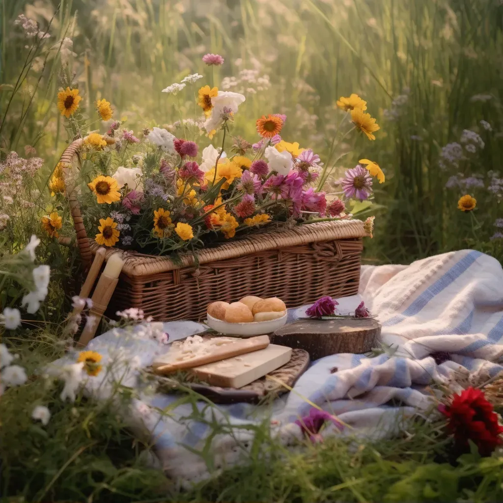 Picnic wildflower field - Image 2