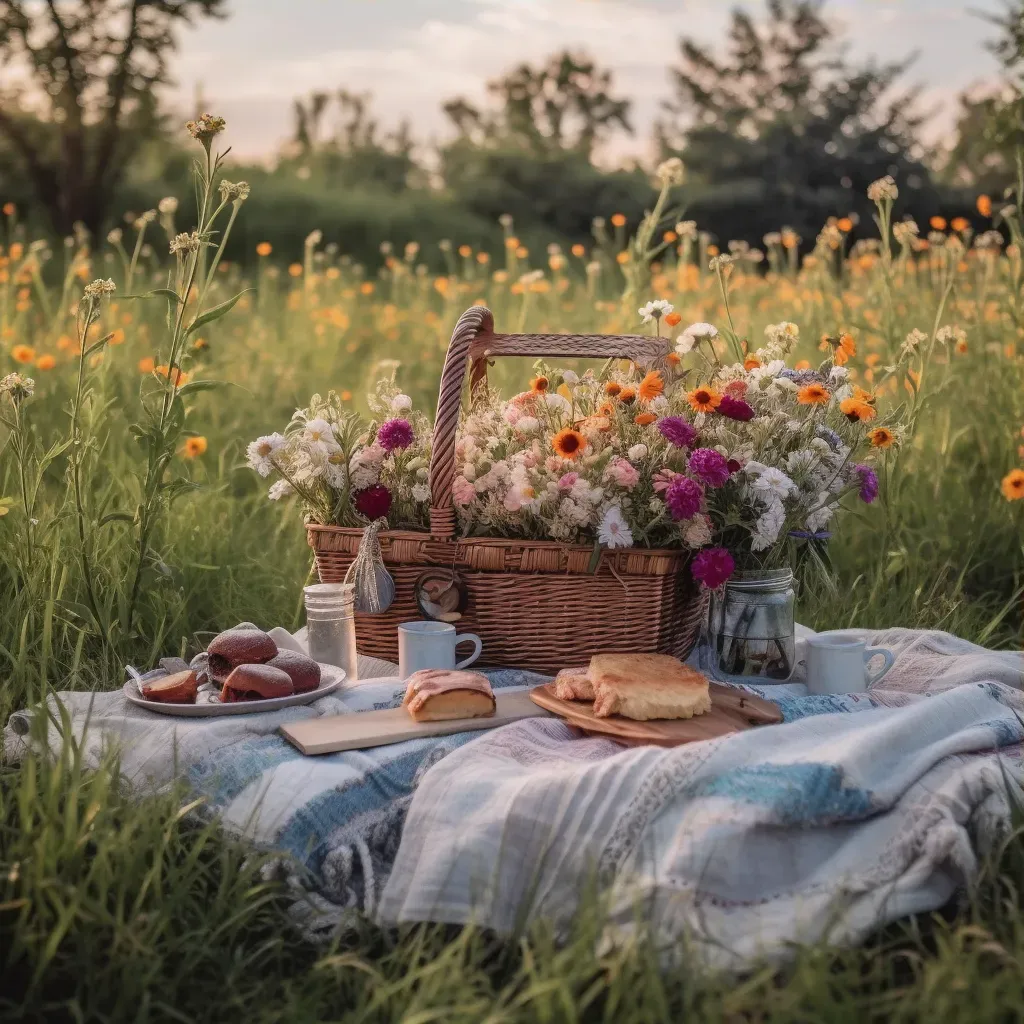 Picnic wildflower field - Image 3