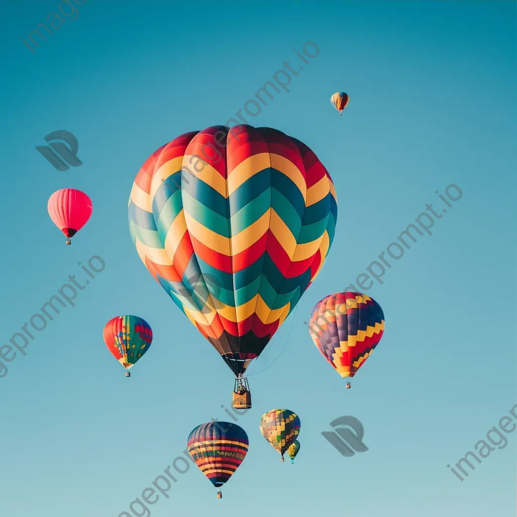 Vibrant hot air balloons at a festival against a clear sky - Image 3