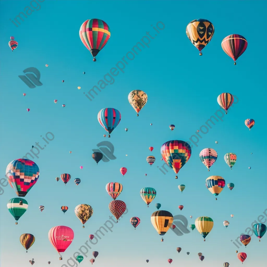 Vibrant hot air balloons at a festival against a clear sky - Image 4