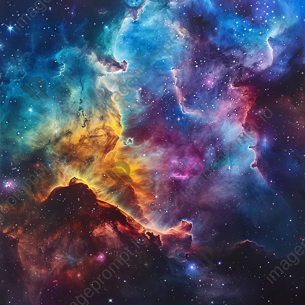 Nebulae forming cosmic tapestry with vibrant colors and intricate details - Image 2