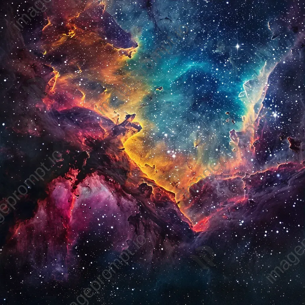 Nebulae forming cosmic tapestry with vibrant colors and intricate details - Image 3